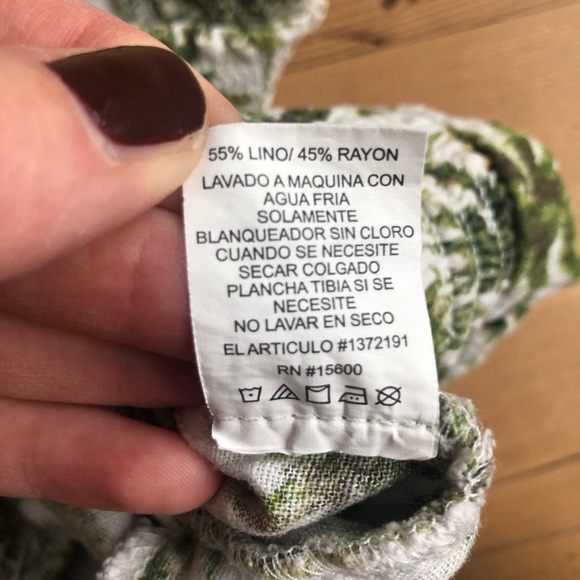 Linen blend Hawaiian tropical elastic waist shorts Sz XL - Picture 10 of 12